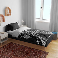 Kia Orana Cook Islands Bedding Set 2025 Pasifika Polynesian Turtle Black Color