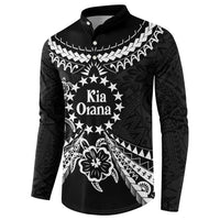 Kia Orana Cook Islands Button Sweatshirt 2025 Pasifika Polynesian Turtle Black Color