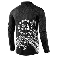 Kia Orana Cook Islands Button Sweatshirt 2025 Pasifika Polynesian Turtle Black Color