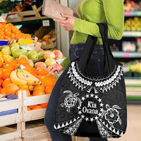 Kia Orana Cook Islands Grocery Bag 2025 Pasifika Polynesian Turtle Black Color