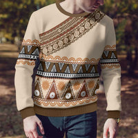 Bula Fiji Ugly Christmas Sweater 2025 Pasifika Traditional Fijian Masi - Polynesian Pride