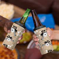 Bula Fiji Iri Buli 4 in 1 Can Cooler Tumbler Woven Fan With Fijian Tapa