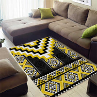 Yellow Taniko Aotearoa Area Rug Niho Taniwha Mix Poutama