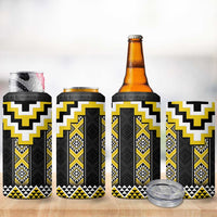Yellow Taniko Aotearoa 4 in 1 Can Cooler Tumbler Niho Taniwha Mix Poutama