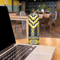 Yellow Taniko Aotearoa Skinny Tumbler Niho Taniwha Mix Poutama