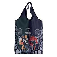 Demons And Blues Football Grocery Bag Melbourne And Calrton Mascots Aboriginal Art