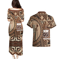 Samoa Siapo Couples Matching Puletasi and Hawaiian Shirt Happy Independence Day Vintage Vibes LT14 - Polynesian Pride