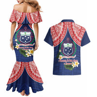 Samoan Independence Day Couples Matching Mermaid Dress and Hawaiian Shirt Manuia Le Tutoatasi O Samoa LT14 - Polynesian Pride