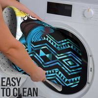 New Zealand Silver Fern Tui Bird Bathroom Set Maori Kowhai Paua Shell Taniko Motifs - Polynesian Pride