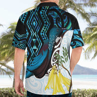 New Zealand Silver Fern Tui Bird Hawaiian Shirt Maori Kowhai Paua Shell Taniko Motifs LT14 - Polynesian Pride