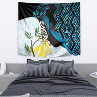 New Zealand Silver Fern Tui Bird Tapestry Maori Kowhai Paua Shell Taniko Motifs