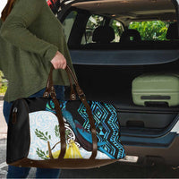 New Zealand Silver Fern Tui Bird Travel Bag Maori Kowhai Paua Shell Taniko Motifs - Polynesian Pride