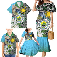Cotabato Philippines Province Family Matching Mermaid Dress and Hawaiian Shirt Filipino Eagle Sampaguita Tinalak Pattern