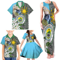 Cotabato Philippines Province Family Matching Tank Maxi Dress and Hawaiian Shirt Filipino Eagle Sampaguita Tinalak Pattern