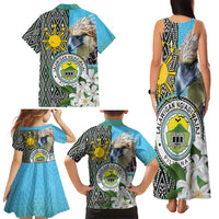 Cotabato Philippines Province Family Matching Tank Maxi Dress and Hawaiian Shirt Filipino Eagle Sampaguita Tinalak Pattern