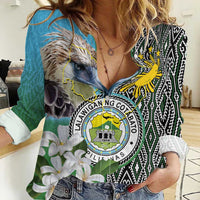 Cotabato Philippines Province Women Casual Shirt Filipino Eagle Sampaguita Tinalak Pattern