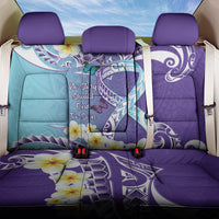 No Story Should End Too Soon Suicide Awareness Back Car Seat Cover Purple And Teal Polynesian Ribbon