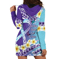 No Story Should End Too Soon Suicide Awareness Hoodie Dress Purple And Teal Polynesian Ribbon LT14 - Polynesian Pride