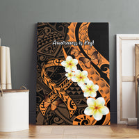 Liver Cancer Awareness Month Canvas Wall Art Awareness Is Key Orange Polynesian Ribbon