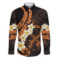 Liver Cancer Awareness Month Family Matching Mermaid Dress and Hawaiian Shirt Awareness Is Key Orange Polynesian Ribbon