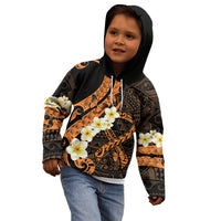 Liver Cancer Awareness Month Kid Hoodie Awareness Is Key Orange Polynesian Ribbon