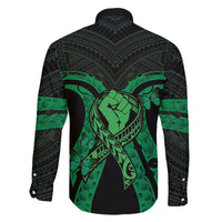 ADHD Awareness Month You Matter Family Matching Puletasi and Hawaiian Shirt Green Polynesian Ribbon