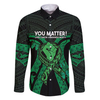 ADHD Awareness Month You Matter Family Matching Tank Maxi Dress and Hawaiian Shirt Green Polynesian Ribbon