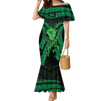 ADHD Awareness Month You Matter Mermaid Dress Green Polynesian Ribbon LT14 Women Green - Polynesian Pride