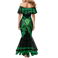 ADHD Awareness Month You Matter Mermaid Dress Green Polynesian Ribbon LT14 - Polynesian Pride