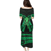 ADHD Awareness Month You Matter Puletasi Green Polynesian Ribbon