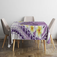Purple Hawaii Shark Tattoo Tablecloth Frangipani With Polynesian Pastel Version