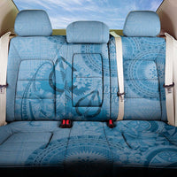 Blue Bula Fiji Back Car Seat Cover Fijian Dance Fan Tapa Cloth Pattern
