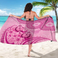 Pink Bula Fiji Sarong Fijian Dance Fan Tapa Cloth Pattern
