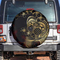 Frangipani Festival Rabaul Spare Tire Cover PNG Tribal Baining Mask Tattoo - Polynesian Pride