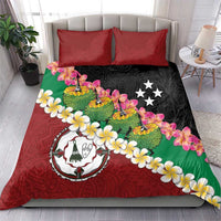Frangipani Festival Rabaul East New Britain Bedding Set Dukduk Dance With Plumeria - Polynesian Pride