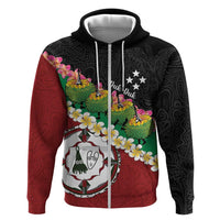 Frangipani Festival Rabaul East New Britain Hoodie Dukduk Dance With Plumeria - Polynesian Pride