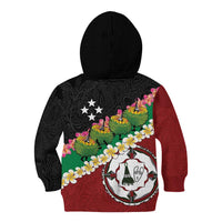 Frangipani Festival Rabaul East New Britain Kid Hoodie Dukduk Dance With Plumeria - Polynesian Pride