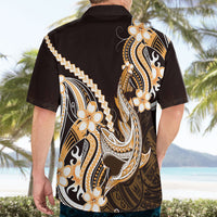 Orange Black Aloha Hawaii Hawaiian Shirt Polynesian Shark Tattoo Plumeria LT14 - Polynesian Pride