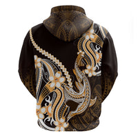 Orange Black Aloha Hawaii Hoodie Polynesian Shark Tattoo Plumeria
