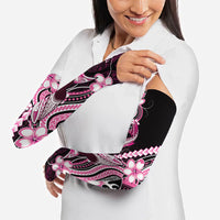 Pink Black Aloha Hawaii Arm Sleeves Polynesian Shark Tattoo Plumeria