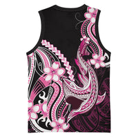 Pink Black Aloha Hawaii Basketball Jersey Polynesian Shark Tattoo Plumeria LT14 - Polynesian Pride