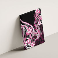 Pink Black Aloha Hawaii Canvas Wall Art Polynesian Shark Tattoo Plumeria