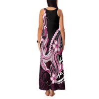 Pink Black Aloha Hawaii Family Matching Tank Maxi Dress and Hawaiian Shirt Polynesian Shark Tattoo Plumeria LT14 - Polynesian Pride