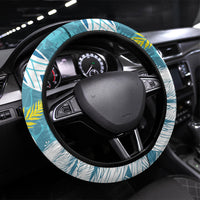 Hawaii Summer Christmas Steering Wheel Cover Surfing Santa Shaka Catch The Wave