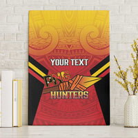 Papua New Guinea Rugby Custom Canvas Wall Art Go PNG Hunters Polynesian Pattern - Polynesian Pride
