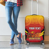 Papua New Guinea Rugby Custom Luggage Cover Go PNG Hunters Polynesian Pattern - Polynesian Pride