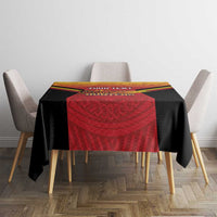 Papua New Guinea Rugby Custom Tablecloth Go PNG Hunters Polynesian Pattern - Polynesian Pride