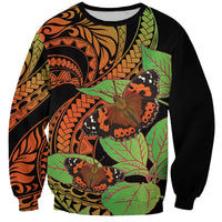Kamehameha Butterfly Hawaii Sweatshirt Hawaiian Pulelehua Mamaki Orange Green Color