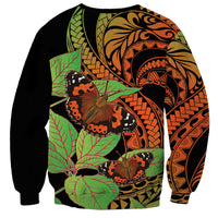 Kamehameha Butterfly Hawaii Sweatshirt Hawaiian Pulelehua Mamaki Orange Green Color