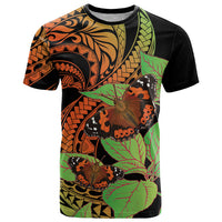 Kamehameha Butterfly Hawaii T Shirt Hawaiian Pulelehua Mamaki Orange Green Color